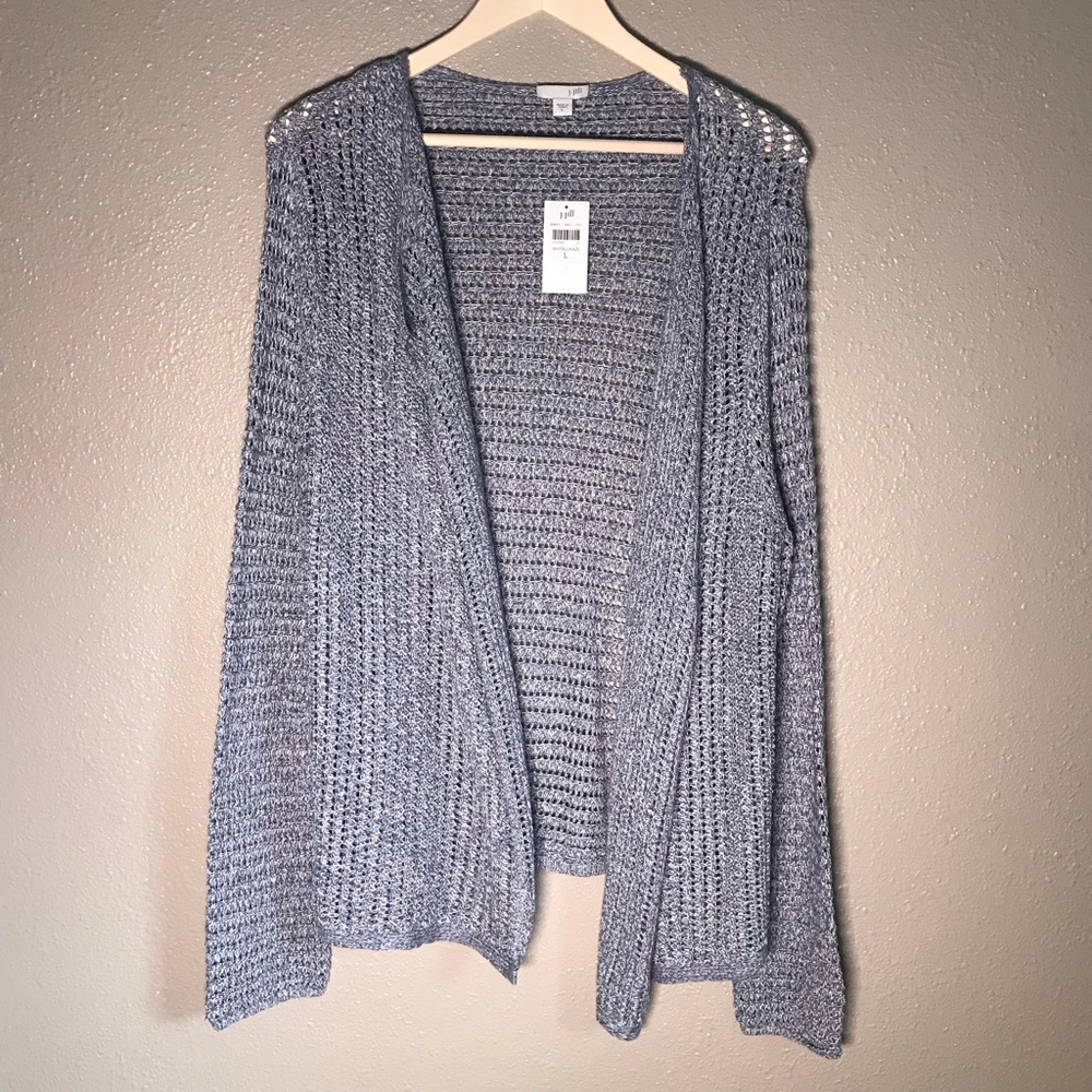 J. Jill NWT Women’s Blue Cardigan Sweater Sz L